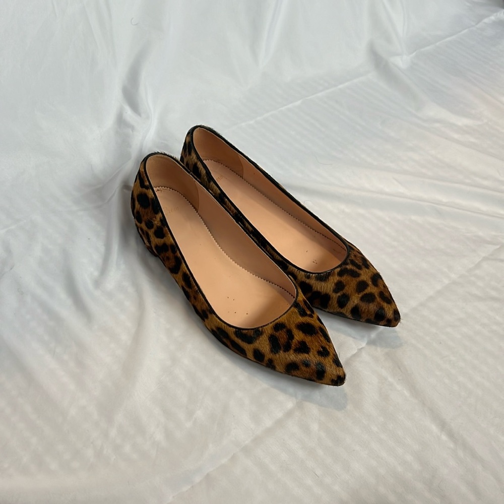 JCrew Calf-hair Leopard Flats **Runs Small**